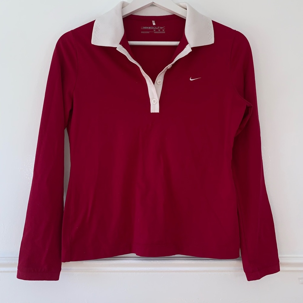 Nike women top size M, long sleeve cotton spandex